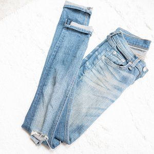 Rag & Bone Distressed Ripped Skinny Jeans